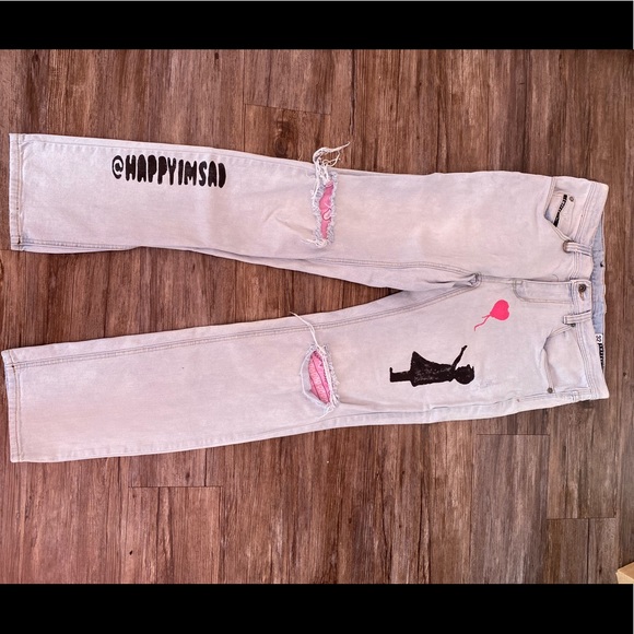 Other - Custom Jeans - Banksy inspired